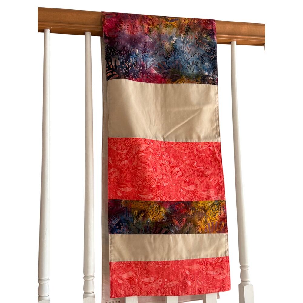 Forai Patchwork Art Table‎ Runner Multicolor Textile 66 x 13